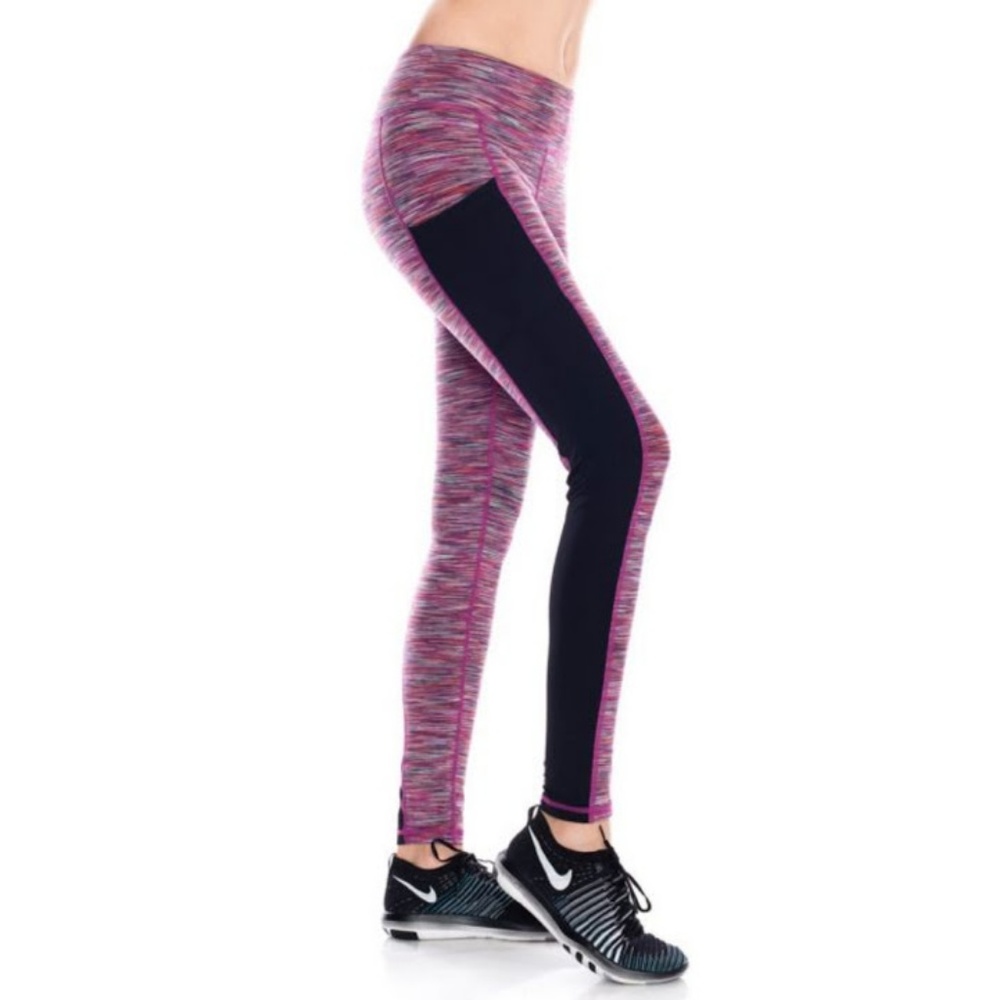 Space Dye Color Block Leggings - Picture 3 of 5